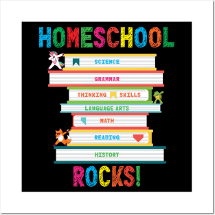 Homeschool Rocks Dabbing Unicorn Fox Turtle Education Books Posters and Art